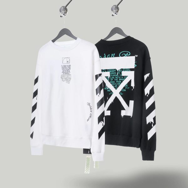 OFF WHITE Water drop arrow crew neck sweatshirt