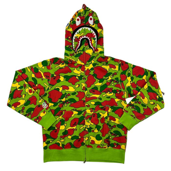 Bape psyche camo full zip shark hoodie Bape psyche camo full zip shark hoodie