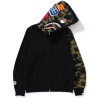 BAPE Shark Full Zip Hoodie Camo Sleeve Black BAPE Shark Full Zip Hoodie Camo Sleeve Black
