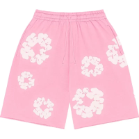 Denim Tears The Cotton Wreath Shorts Pink Denim Tears The Cotton Wreath Shorts Pink
