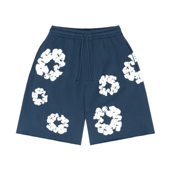 Denim Tears The Cotton Wreath Shorts Navy Denim Tears The Cotton Wreath Shorts Navy
