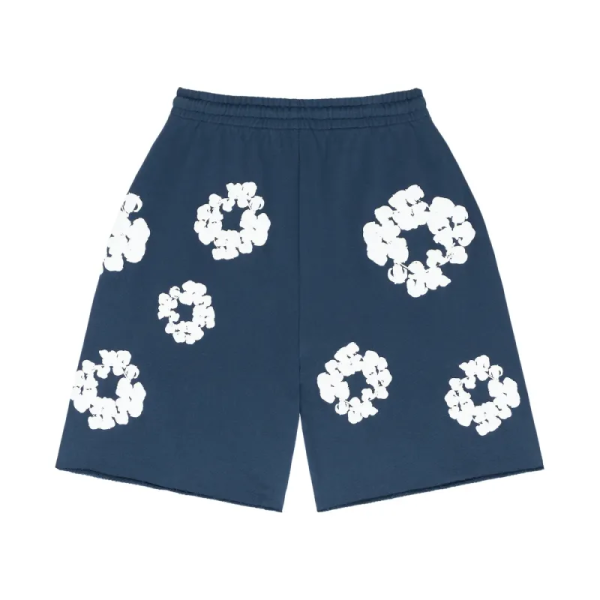 1AB5AF361211D Denim Tears The Cotton Wreath Shorts Navy
