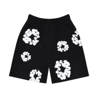 Denim Tears The Cotton Wreath Shorts Black Denim Tears The Cotton Wreath Shorts Black