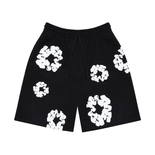 Denim Tears The Cotton Wreath Shorts Black Denim Tears The Cotton Wreath Shorts Black