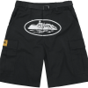 Corteiz Alcatraz Cargo Shorts Black