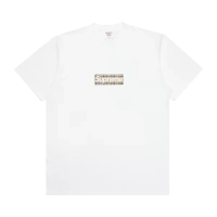 Supreme Burberry Box Logo Tee White Supreme Burberry Box Logo Tee White