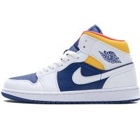 StreetGxd Air Jordan 1 Mid Royal Blue Laser Orange 554724-131 StreetGxd Air Jordan 1 Mid Royal Blue Laser Orange 554724-131