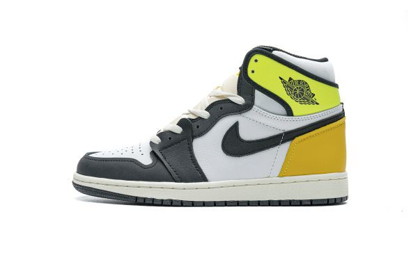 PK God Batch Air Jordan 1 Retro High White Black Volt University Gold 555088-118 PK God Batch Air Jordan 1 Retro High White Black Volt University Gold 555088-118