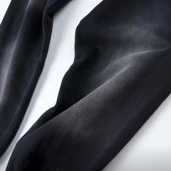 1AB5D13B1CD10 Hellstar No Guts No Glory Flare Bottom Sweatpants Midnight Dye Black