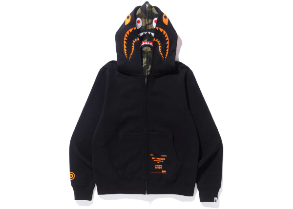 BAPE x Undefeated Double Shark Full Zip Hoodie Black BAPE x Undefeated Double Shark Full Zip Hoodie Black