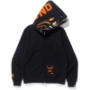 1AB5D4EE95E1A BAPE x Undefeated Double Shark Full Zip Hoodie Black