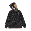 Bape Color Camo Shark Full Zip Hoodie Black