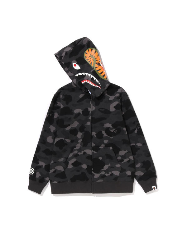 Bape Color Camo Shark Full Zip Hoodie Black