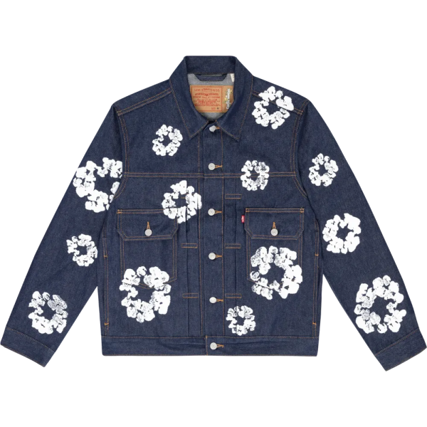 DENIM TEARS TYPE - 2 ALL OVER WREATH RAW Jacket DENIM TEARS TYPE - 2 ALL OVER WREATH RAW Jacket