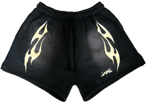Hellstar Sports Flame Shorts Black Hellstar Sports Flame Shorts Black