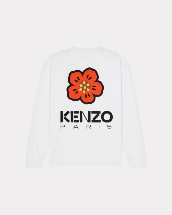 Kenzo 'BOKE FLOWER' EMBROIDERED LONG-SLEEVED T-SHIRT