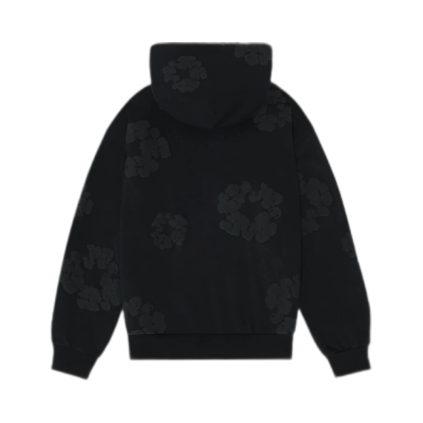 Denim Tears Cotton Wreath Hooded Sweatshirt 'Black Monochrome'