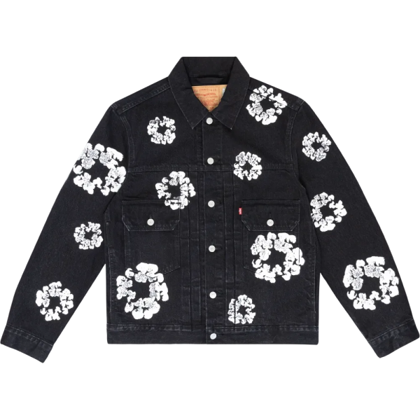 DENIM TEARS TYPE - 2 ALL OVER WREATH BLACK DENIM TEARS TYPE - 2 ALL OVER WREATH BLACK