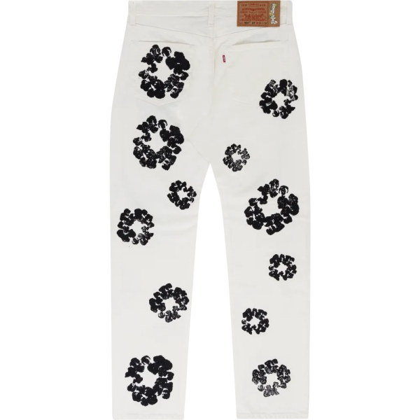 1AB5DBE0BAF1B DENIM TEARS THE COTTON WREATH JEAN WHITE