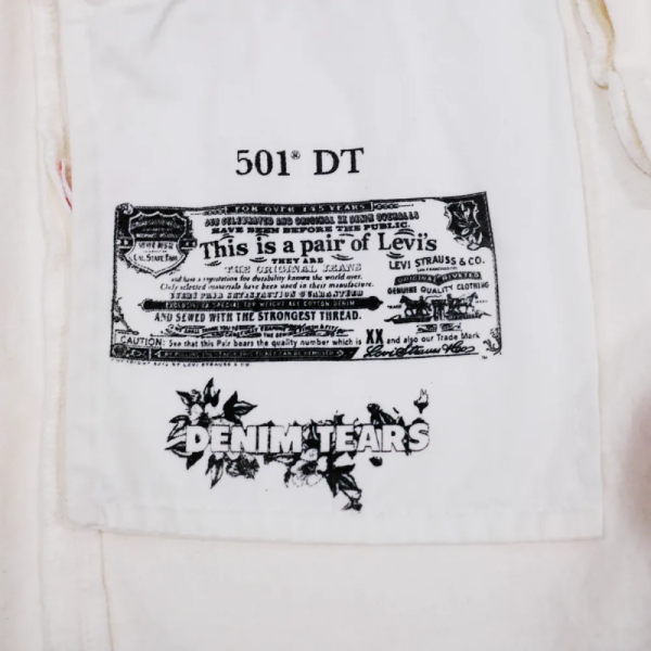 1AB5DBEB6B211 DENIM TEARS THE COTTON WREATH JEAN WHITE