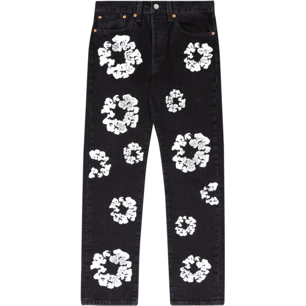 DENIM TEARS THE COTTON WREATH JEAN BLACK DENIM TEARS THE COTTON WREATH JEAN BLACK