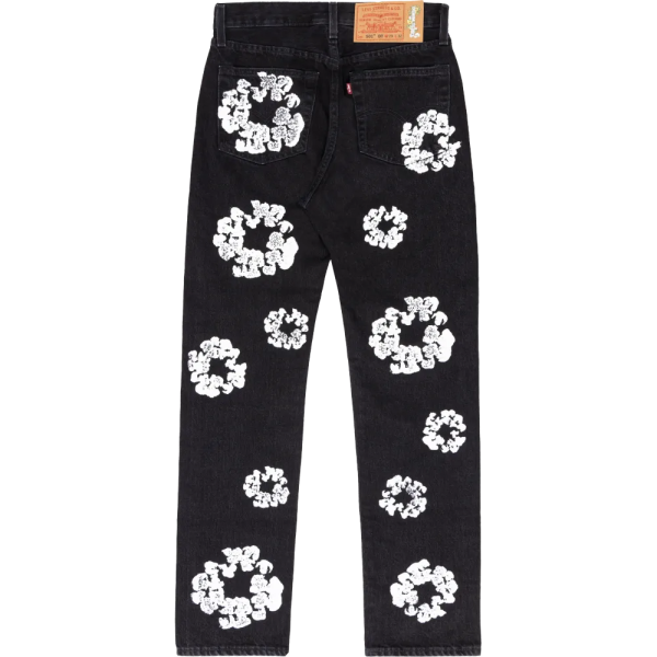1AB5DC02DF416 DENIM TEARS THE COTTON WREATH JEAN BLACK