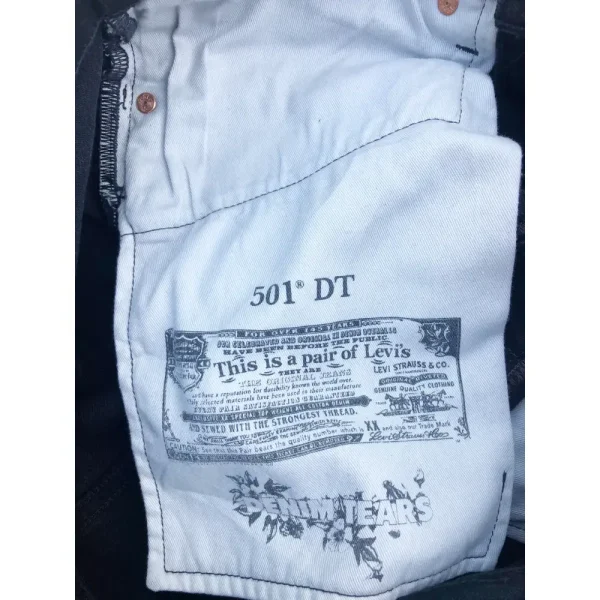 1AB5DC0E2E316 DENIM TEARS THE COTTON WREATH JEAN BLACK