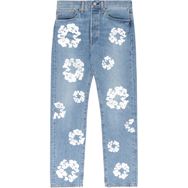 DENIM TEARS THE COTTON WREATH JEAN LIGHT WASH DENIM TEARS THE COTTON WREATH JEAN LIGHT WASH
