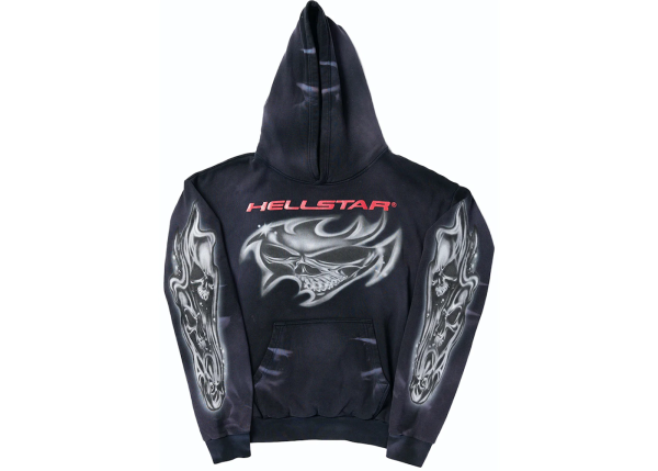 Hellstar Airbrushed Skull Hoodie Black Hellstar Airbrushed Skull Hoodie Black