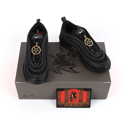 1AB5E0AA51315 PK God Batch Lil Nas X and MSCHF's Air Max 97 "Satan Shoes"