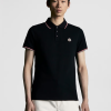 MONCLER COLLECTION Logo Patch Polo Shirt male Black