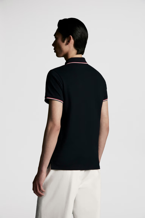 MONCLER COLLECTION Logo Patch Polo Shirt male Black