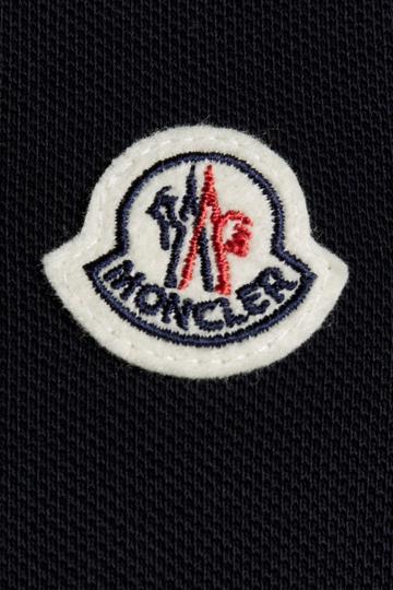 MONCLER COLLECTION Logo Patch Polo Shirt male Black