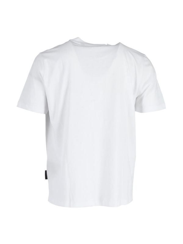 PALM ANGELS Palm Angels Paris Sprayed Logo T-Shirt In White Cotton