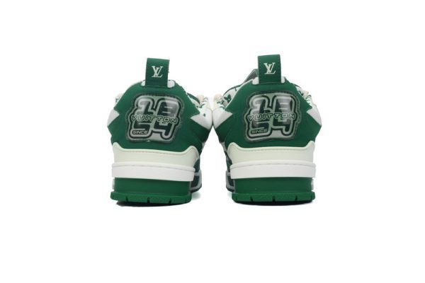 1AB5E591C2216 PK God Batch LOUIS VUITTON Leather lace up Fashionable Board Shoes White Green 1AC520