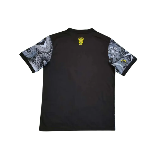 1AB5E6339811F 2024 Brazil Special Edition Jesus Black Gray Soccer Jersey T-Shirt YZ480624