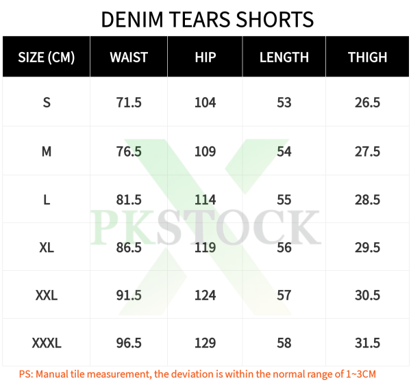 1AB5E6430A91A Denim Tears Jeans Shorts Black/Blue CX758615