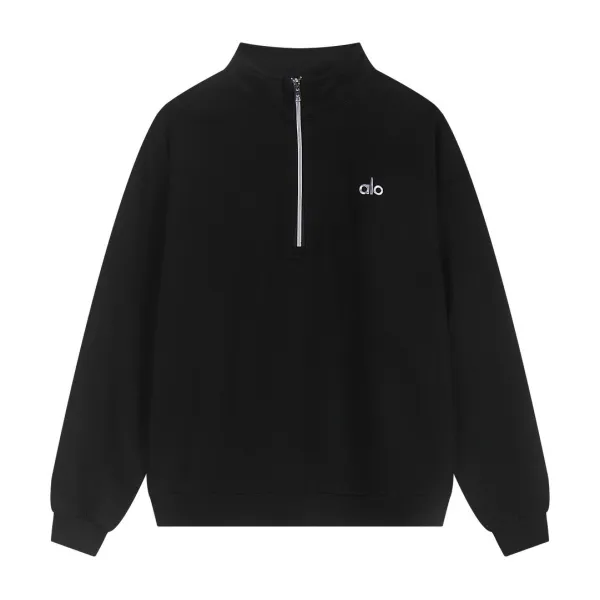 Alo Yoga Accolade 1/4 Zip Pullover Black Alo Yoga Accolade 1/4 Zip Pullover Black