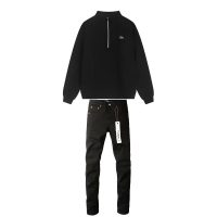 Alo Yoga Accolade 1/4 Zip Pullover Black + Purple Brand Fashion Men Jeans 4