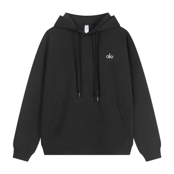 Alo Yoga Accolade Full Zip Hoodie Black Grey Alo Yoga Accolade Full Zip Hoodie Black Grey
