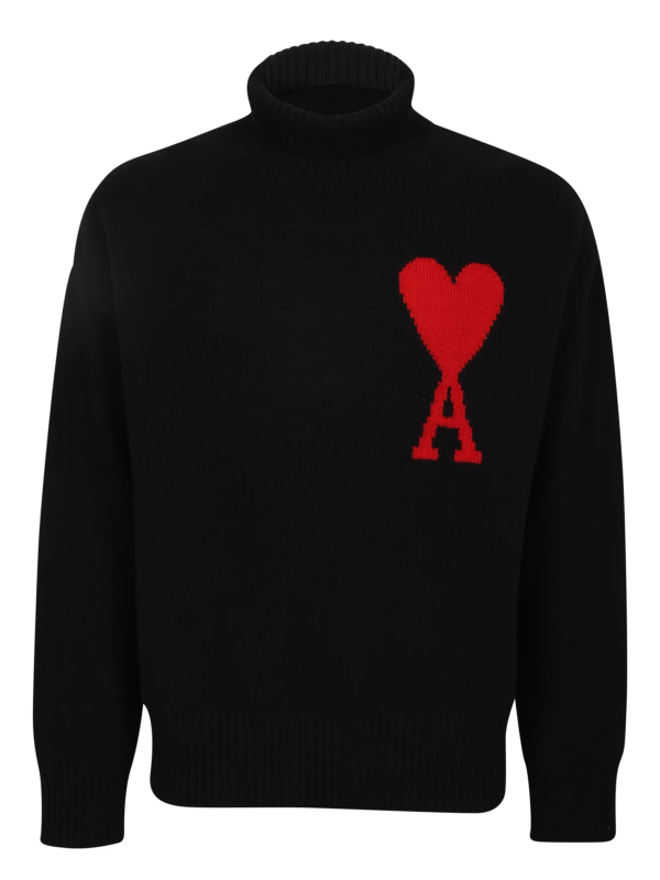 AMI Paris Ami de Coeur Roll Neck Jumper