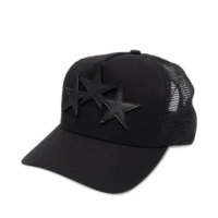 AMIRI 3 Star Trucker Hat Black