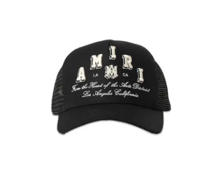 AMIRI Stencil Trucker Hat - Black AMIRI Stencil Trucker Hat - Black