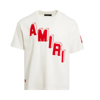 Amiri Flocked Hockey Skater Tee 'Vanilla Ice'