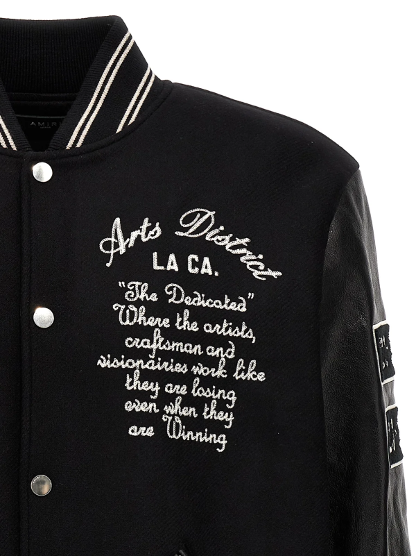 Amiri Logo Embroidered Bomber Jacket