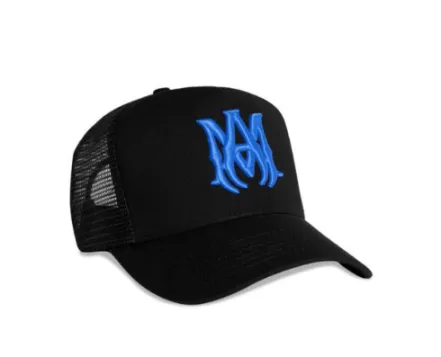 Amiri Logo Trucker Hat in Black Amiri Logo Trucker Hat in Black