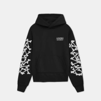 Amiri Men's Bones Stacked Hoodie Black