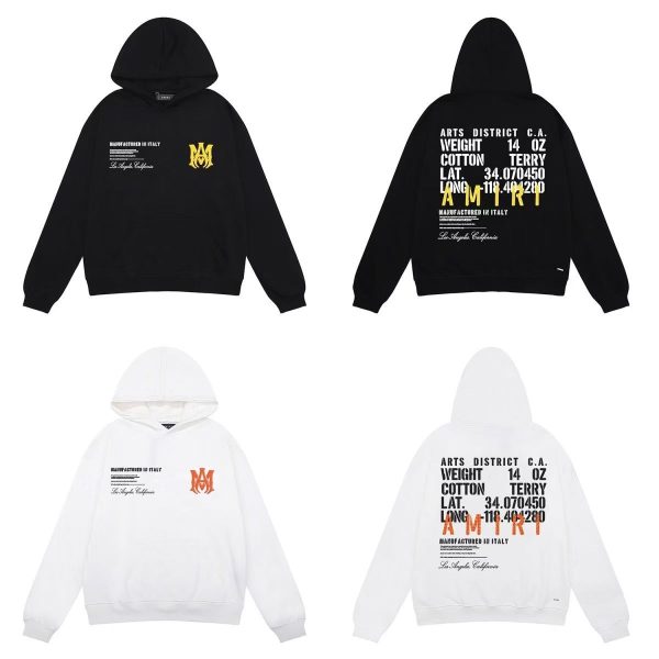 AMIRI Military Specs Stencil Hoodie Black/White AMIRI Military Specs Stencil Hoodie Black/White