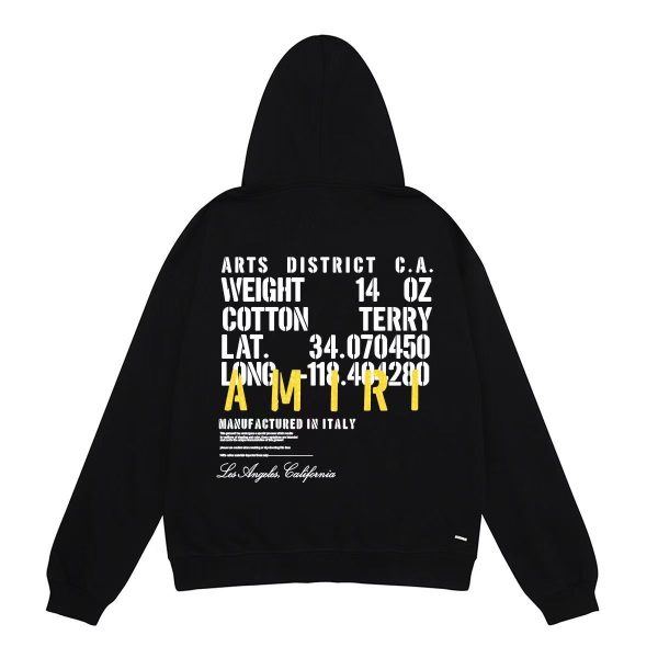 amiri_military_specs_stencil_hoodie_black_white_1C8AB9D026F1F AMIRI Military Specs Stencil Hoodie Black/White