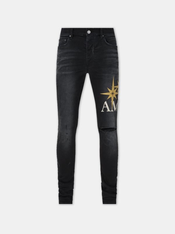AMIRI STARBURST APPLIQUE SKINNY JEAN AMIRI STARBURST APPLIQUE SKINNY JEAN